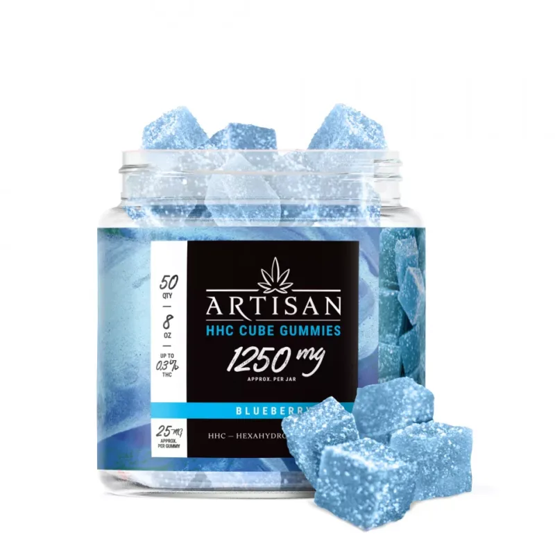 Artisan HHC THC Cube Gummies - Blueberry - 1250MG